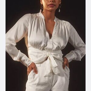 Anthropologie White Blouse